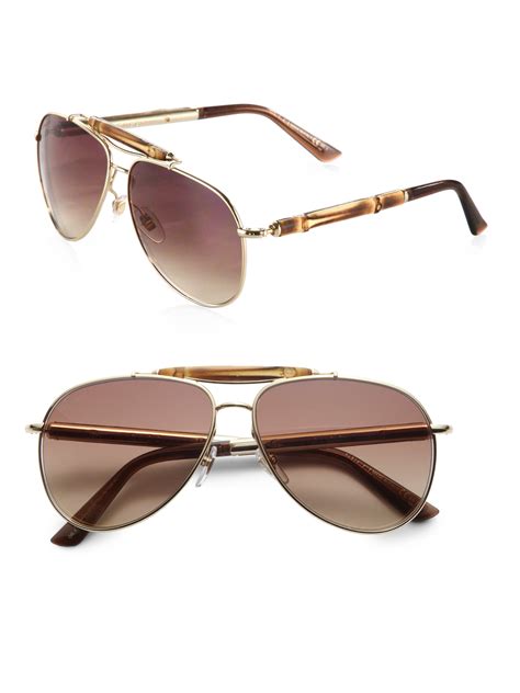 bamboo gucci glasses|gucci bamboo aviator sunglasses.